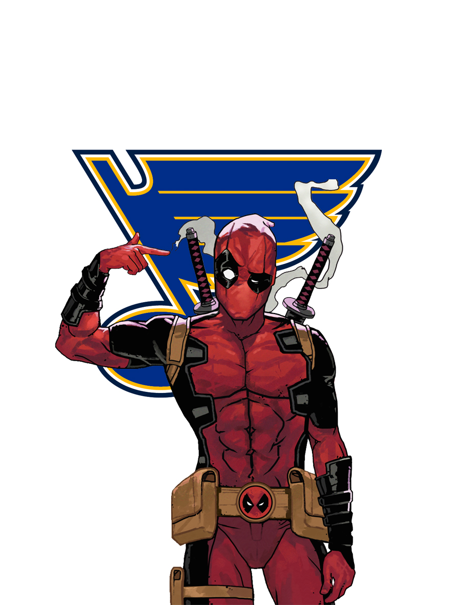 St. Louis Blues Deadpool Logo vinyl decal